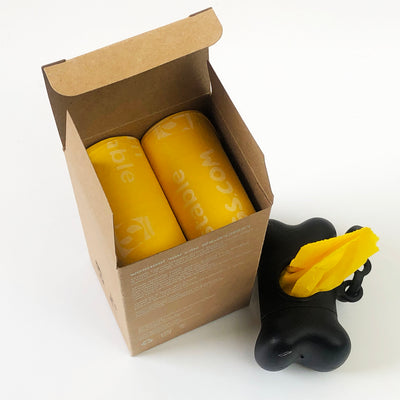jerry bags compostable poop bags top yellow rolls